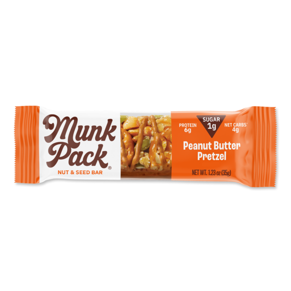 Chips & Pretzels Munk Pack Peanut Butter Pretzel, 1g Sugar Nut & Seed Bar hero