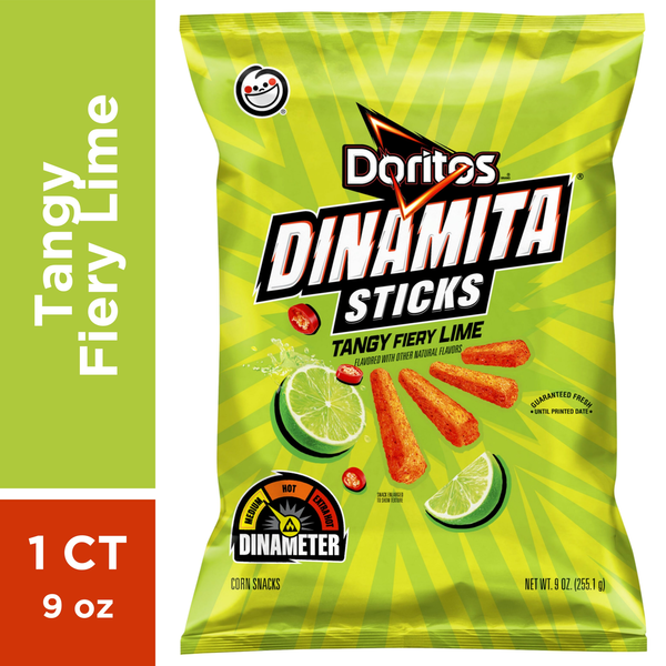 Doritos Dinamita Corn Snacks, Tangy Fiery Lime hero