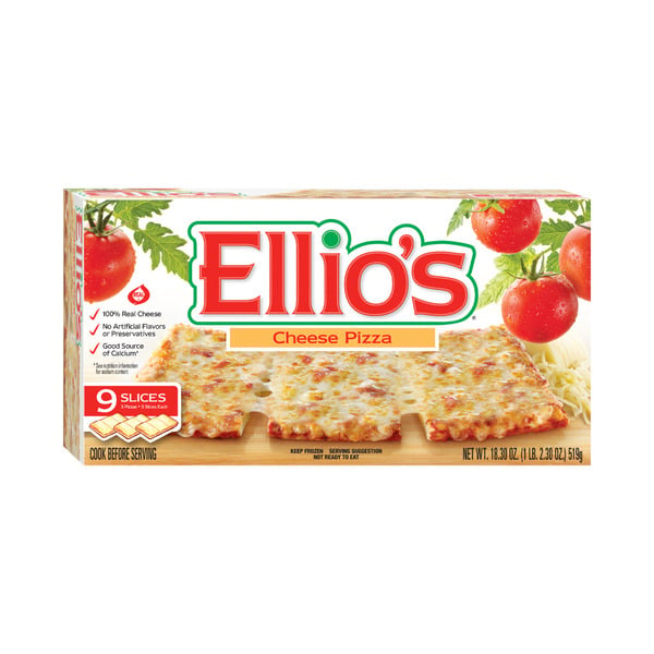 Frozen Pizza Ellio's Cheese Pizza, 100% Real Cheese, 9-slice hero