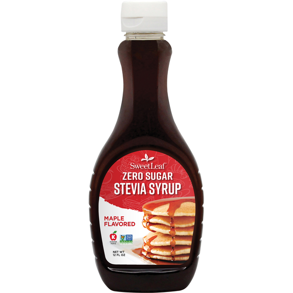 Honeys, Syrups & Nectars SweetLeaf Stevia Syrup, Zero Sugar, Maple Flavored hero