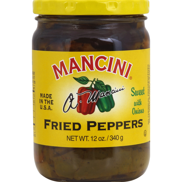 Canned & Jarred Vegetables Mancini Peppers, with Onions, Sweet, Fried hero