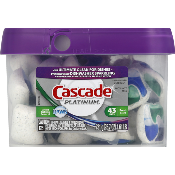 Dish Detergents Cascade Dishwasher Detergent, Fresh Scent hero