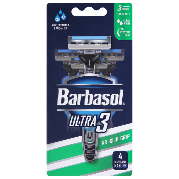 Shave Needs Barbasol Razors, Disposable, Ultra 3 hero