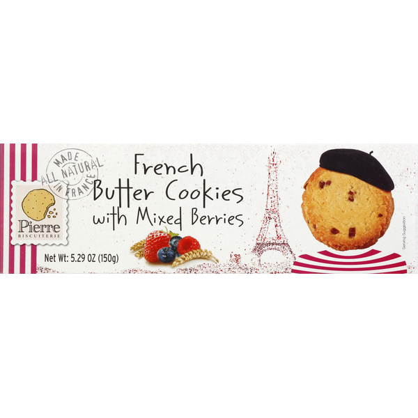 Cookies & Cakes Pierre Biscuiterie Cookies, French Butter, with Mixed Berries hero