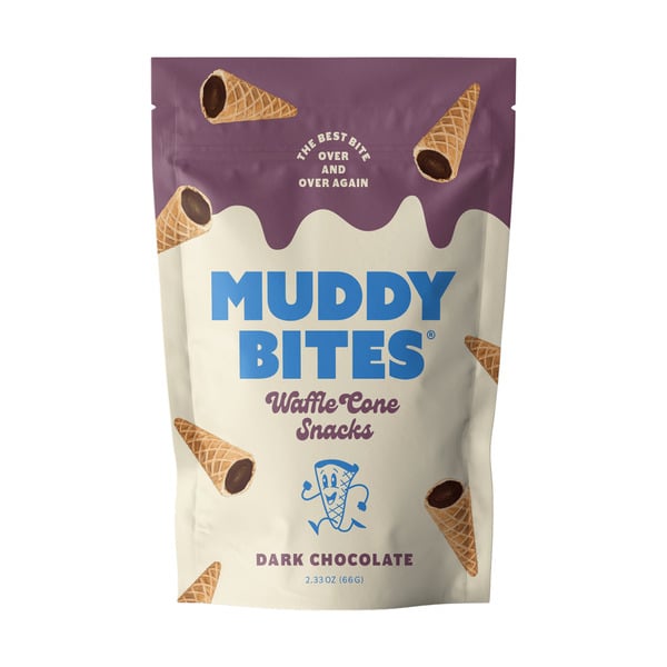 Muddy Bites Waffle Cone Snacks Dark Chocolate hero