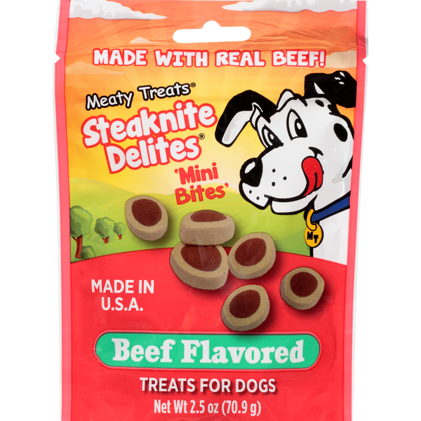 Packaged Meat Meaty Treats Treats for Dogs, Beef Flavored, Mini Bites hero