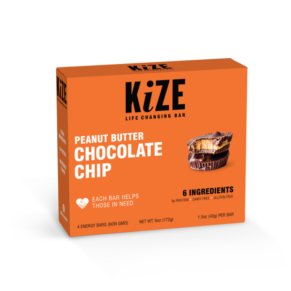 KiZE Bar Peanut Butter Chocolate Chip, Multipack hero