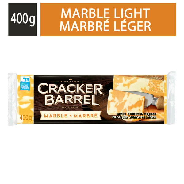 Other Creams & Cheeses Cracker Barrel Cheddar Marble Lite Cheese hero