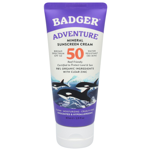 Body Lotions & Soap Badger Mineral Sunscreen Cream, Broad Spectrum, SPF 50 hero