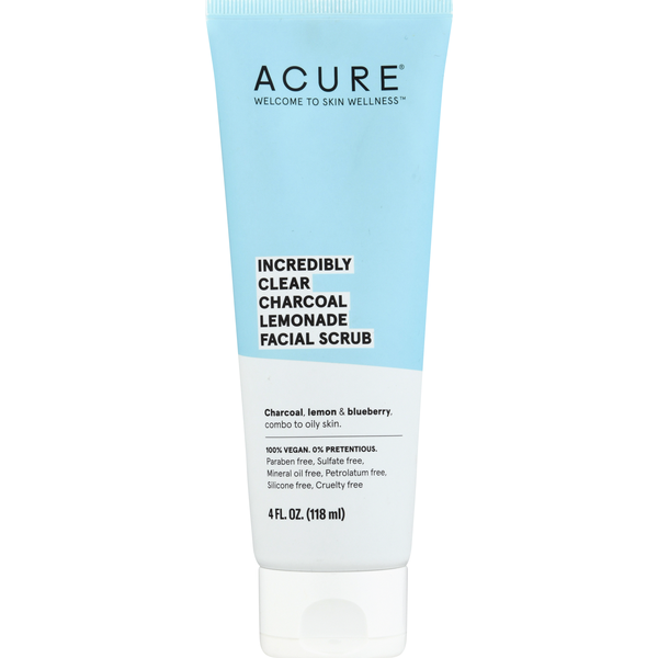 Beauty ACURE Facial Scrub, Incredibly Clear, Charcoal Lemonade hero