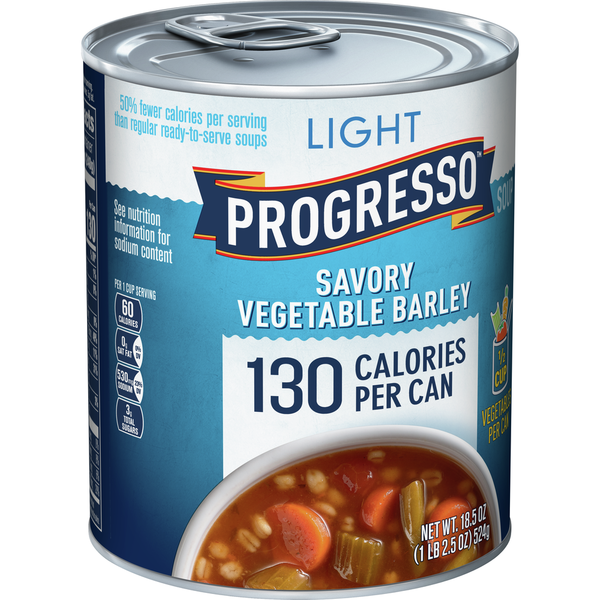 Soup, Broth & Bouillon Progresso Light Savory Vegetable Barley Canned Soup hero