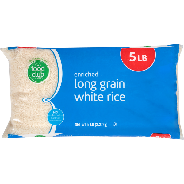 Grains, Rice & Dried Goods Food Club White Rice, Enriched, Long Grain hero