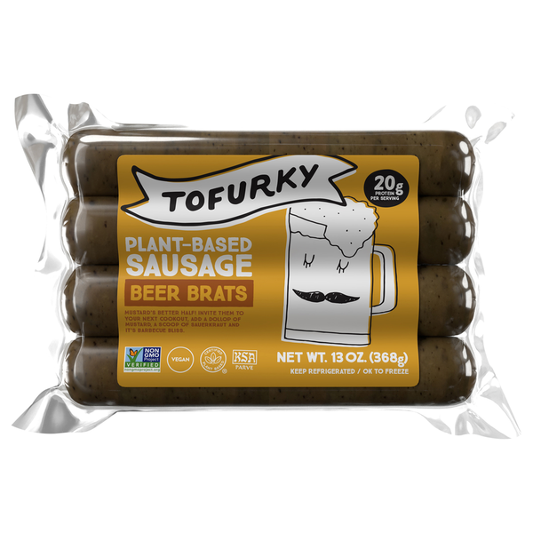 Tofu & Meat Alternatives Tofurky Turtle Island Foods Beer Brats hero