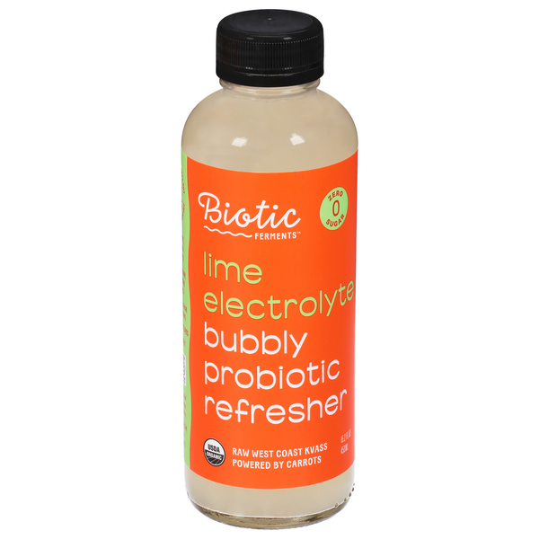 Juice & Nectars Biotic Ferments Kvass, Organic, Lime Electrolyte, Raw hero