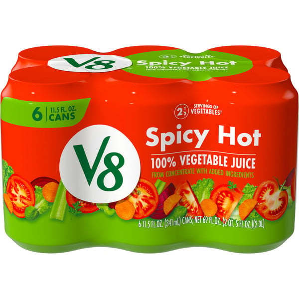 Juice & Nectars V8 Spicy Hot 100% Vegetable Juice hero