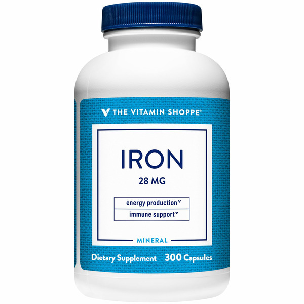 Iron The Vitamin Shoppe Iron  - Well Absorbed Forms - 28 MG (300 Capsules) hero