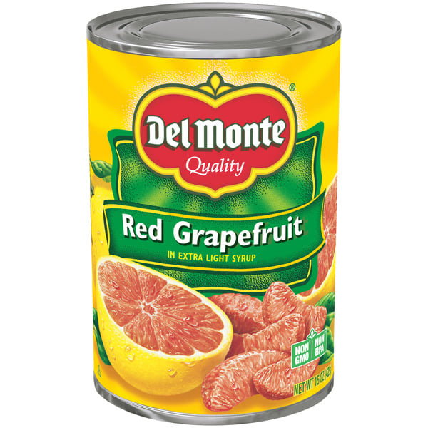 Canned Fruit & Applesauce Del Monte Red Grapefruit in Extra Light Syrup hero