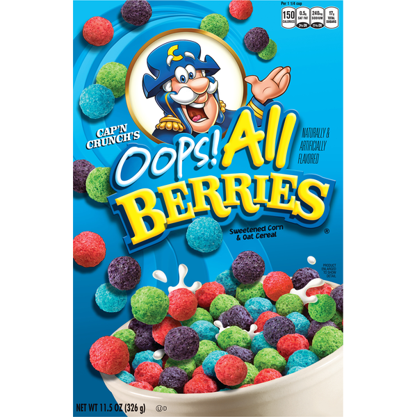 Cereal Cap'N Crunch Cereal, Oops! All Berries hero