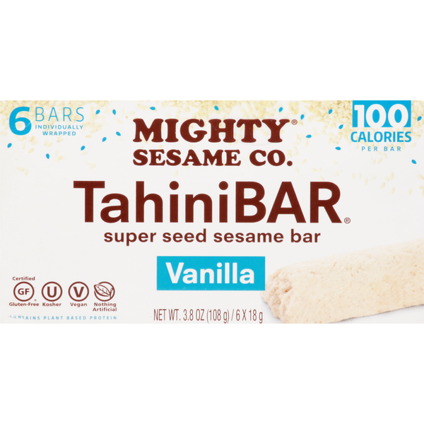 Kosher Foods Mighty Sesame Tahini Bar, Vanilla hero