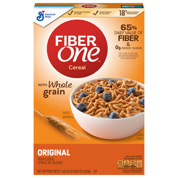 Cereal Fiber One Bran Cereal, Original hero