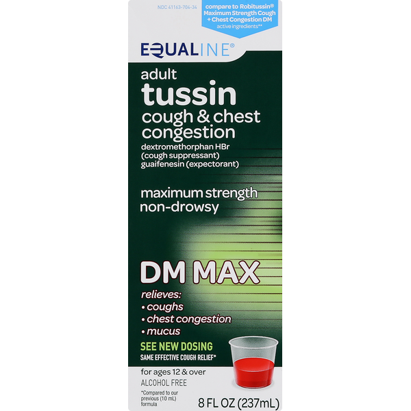 Cold, Flu & Allergy Equaline Tussin, Maximum Strength, Non-Drowsy, Adult hero