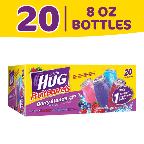 Juice & Nectars Little Hug Fruit Barrels, Berry Blends Variety Pack hero