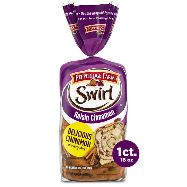 Breakfast Bakery Pepperidge Farm Raisin Cinnamon Swirl Bread hero