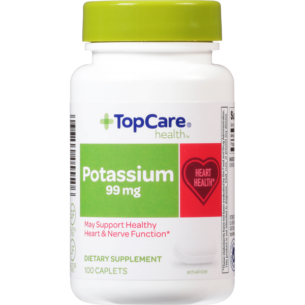 Vitamins & Supplements TopCare Potassium, 99 mg, Caplets hero