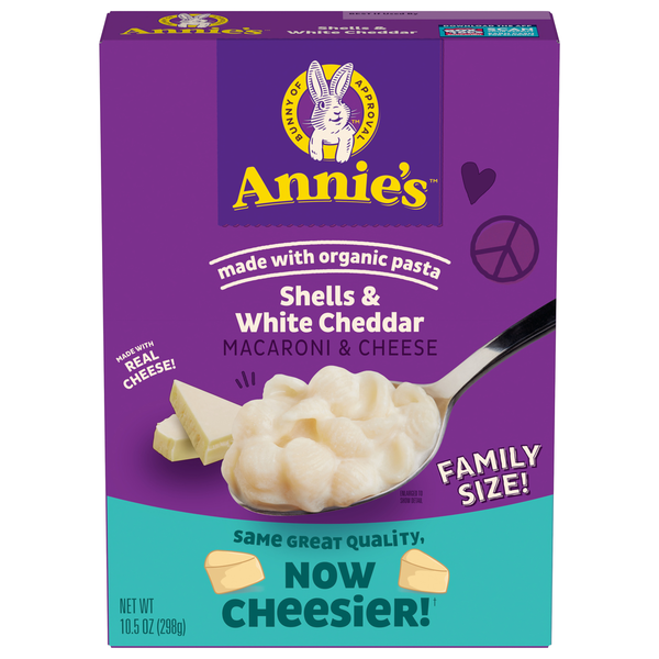 Instant Foods Annie's Macaroni & Cheese, Shells & White Cheddar, Family Size hero