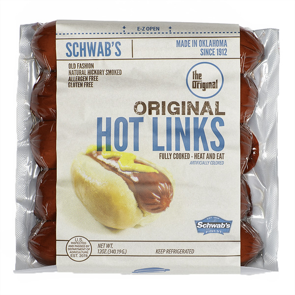 Hot Dogs, Bacon & Sausage Schwab's Original Hot Link hero