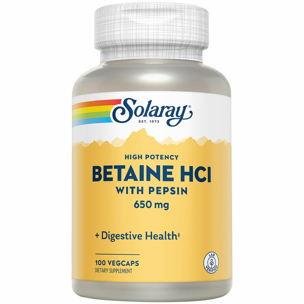 Enzymes Solaray High Potency Betaine Hcl With Pepsin hero