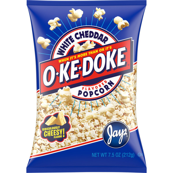 Popcorn & Jerky O-Ke-Doke White Cheddar Popcorn hero