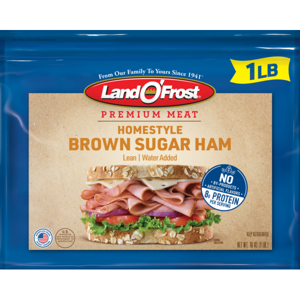 Packaged Lunch Meat Land O’Frost Premium Home Style Brown Sugar Ham hero