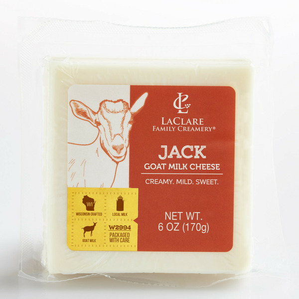 Packaged Cheese LaClare Family Creamery Goat Jack, Goat Milk Cheese hero