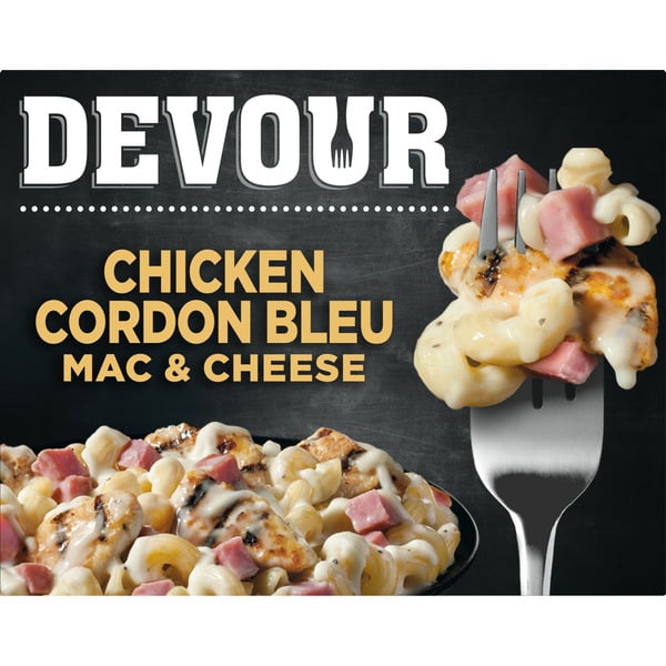 Frozen Meals DEVOUR Chicken Cordon Bleu Mac & Cheese Frozen Meal hero