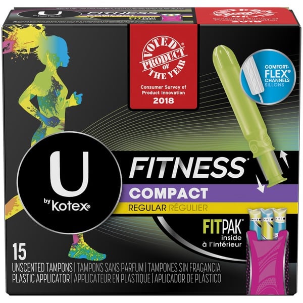 Feminine Care U by Kotex Fitness Fitpak Compact Tampons Regular Unscented hero