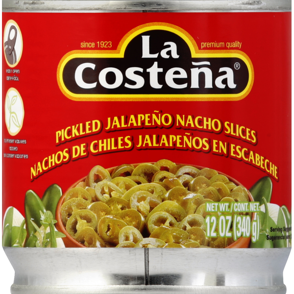 Latino Foods La Costeña Jalapeno Nacho Slices, Pickled hero