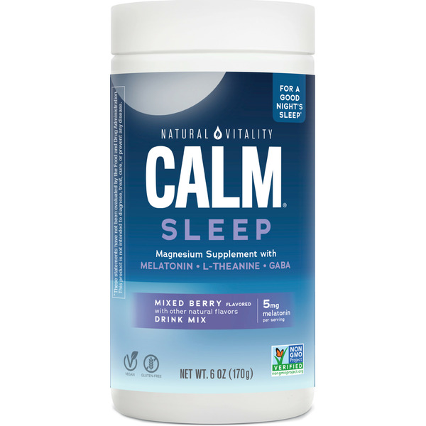 Vitamins & Minerals Natural Vitality CALM Mixed Berry Flavored Sleep Magnesium Supplement Drink Mix hero