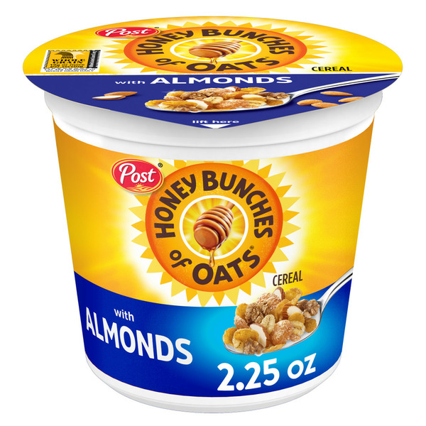 Cereal & Granola Honey Bunches of Oats with Almonds Breakfast Cereal, Heart Healthy, Cereal Box hero