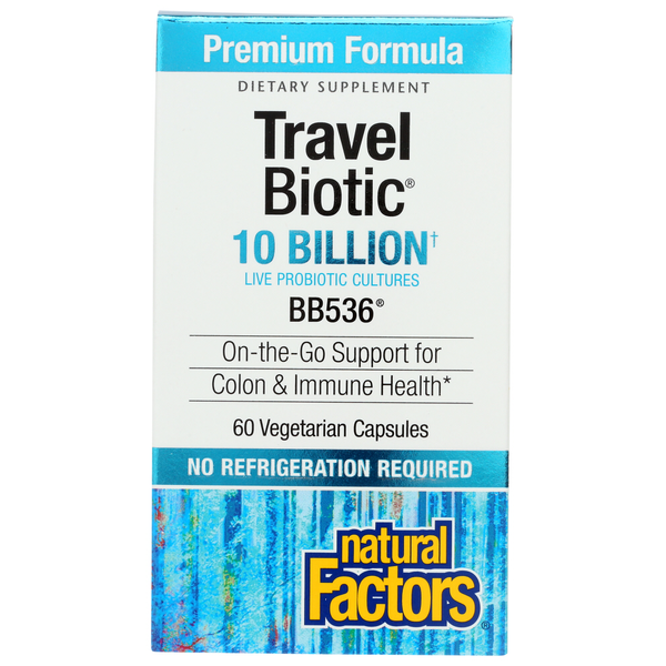 Dietary Supplements Natural Factors Travelbiotic 10 Billion hero