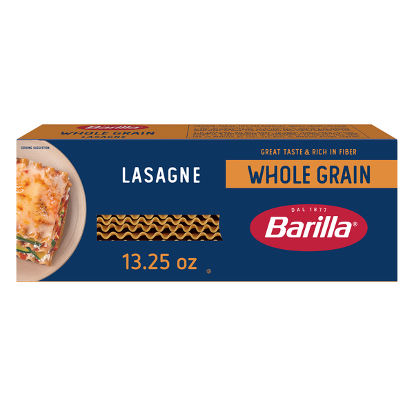 Dry Pasta Barilla Whole Grain Lasagne - Non-GMO Pasta Made With 100% Whole Grain Durum Wheat hero