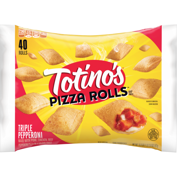 Frozen Appetizers & Sides Totino's Triple Pepperoni Pizzs hero