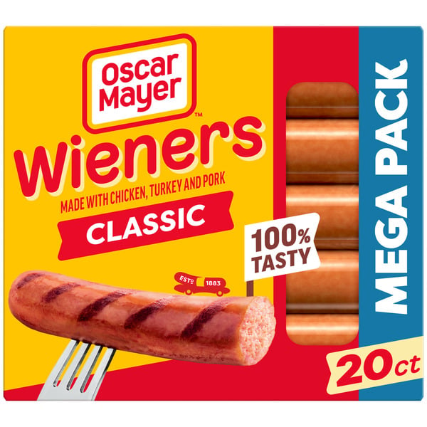 Hot Dogs, Bacon & Sausage Oscar Mayer Original Wieners Hot Dogs Mega Pack hero