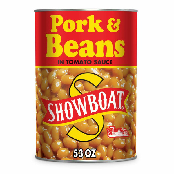 Canned Meals & Beans Showboat Brand Sausage Pork & Bean hero