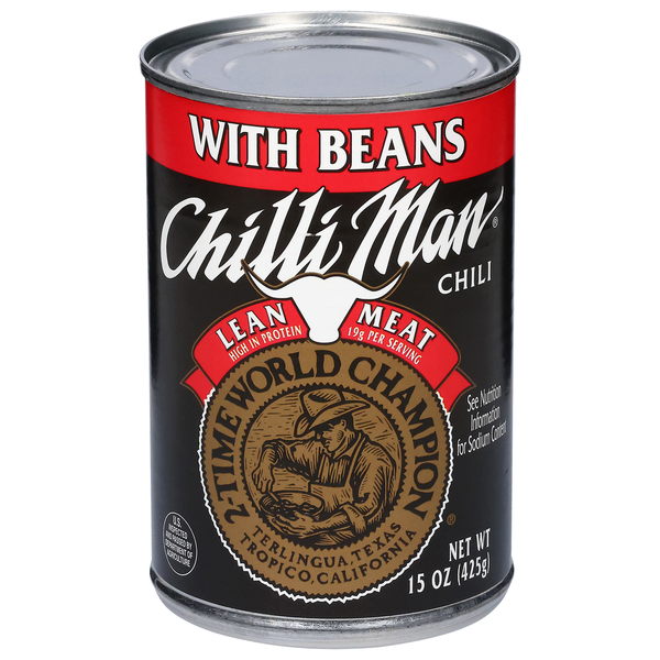 Canned Meat & Seafood Chilli Man Chili, with Beans, Lean Meat hero