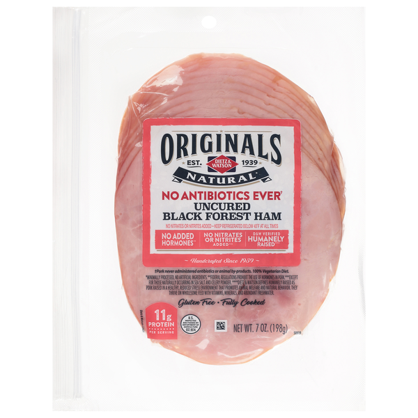 Packaged Meat Dietz & Watson Ham, Black Forest, Uncured hero