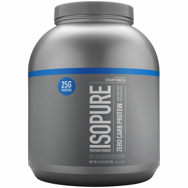 Whey Protein Isopure Zero Carb Gf/lf Vanilla 4.5lb hero