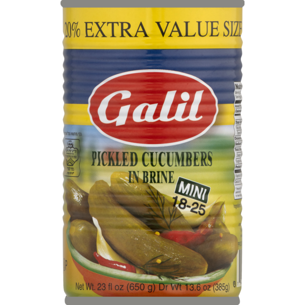 Pickled Goods & Olives Galil Pickled Cucumbers, In Brine, Mini, Value Size hero