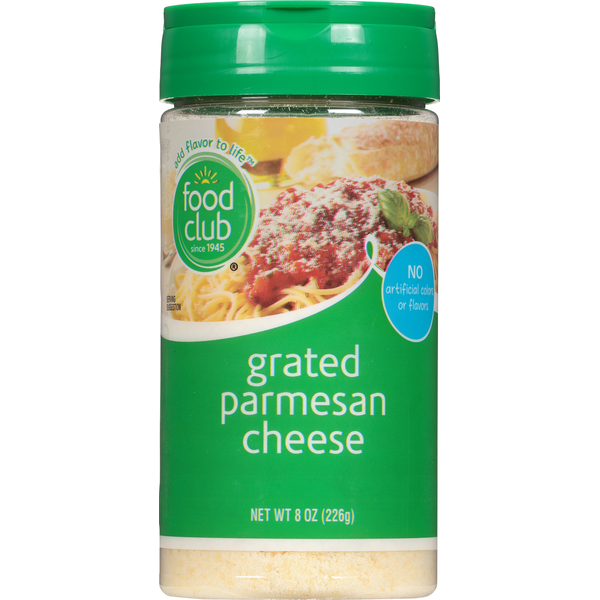 Packaged Cheese Food Club Cheese, Parmesan, Grated hero