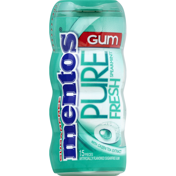 Mint & Gum Mentos Gum, Spearmint, with Green Tea Extract hero